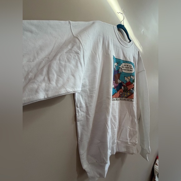 Vintage 90s Hanes Hellfire & Dalmations Graphic Crewneck Sweatshirt Sweatshirt - Picture 9 of 12